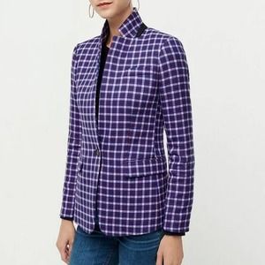 J.Crew Regent Blazer Plaid Mott, Royal Petunia